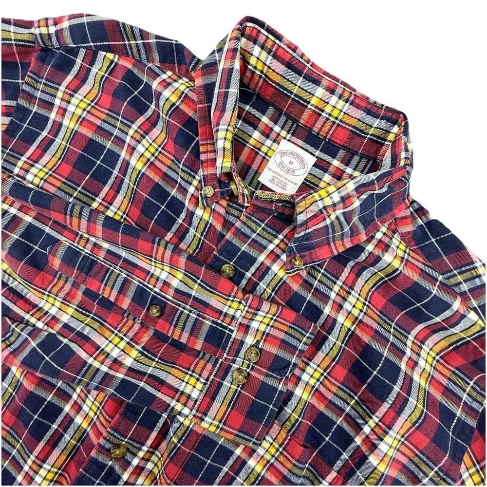Brooks Brothers est. 1818  The‎ Original Polo Shirt Plaid Regular Fit Red Medium